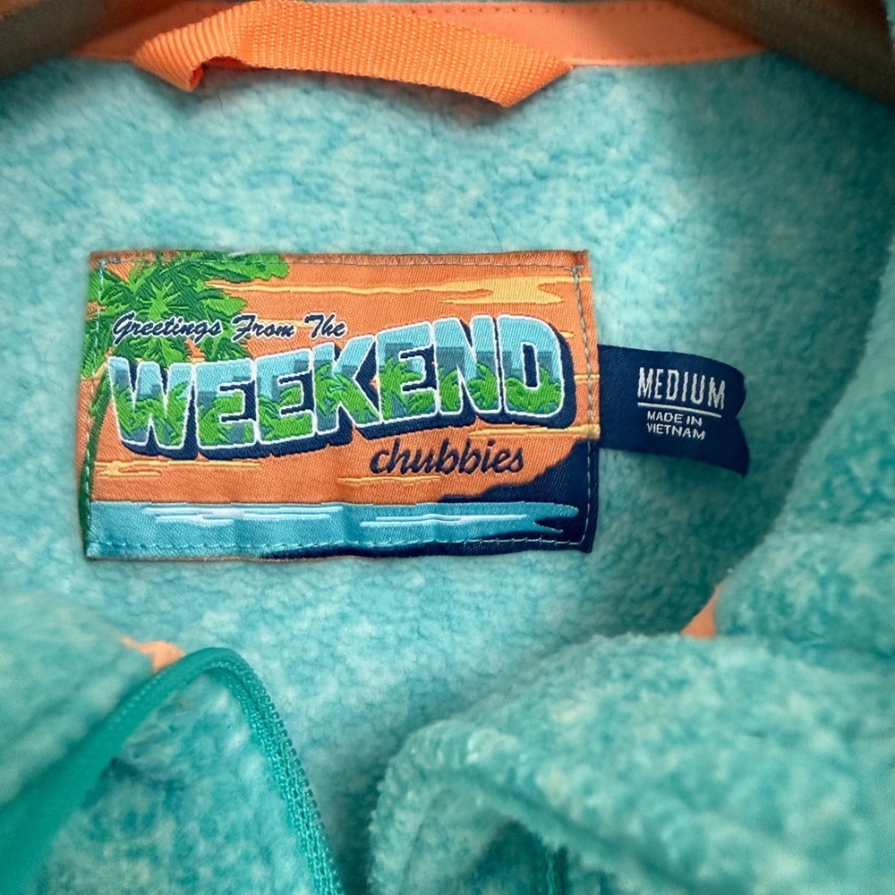 Chubbies Greetings from the Weekend Men's Fleece Quarter-Zip Sweater - Picture 4 of 6